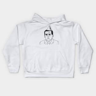 Michael Scott with Party Hat Kids Hoodie